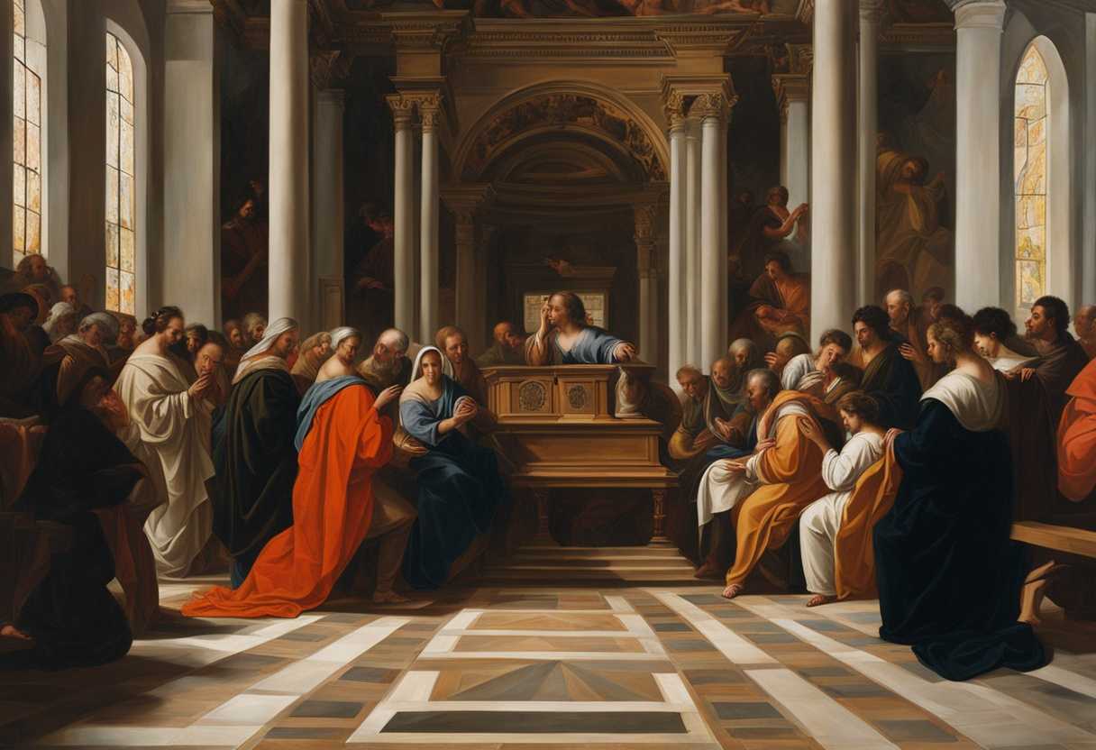 A-diverse-congregation-gathers-in-a-peaceful-church-united-in-prayer-and-devotion_xizt