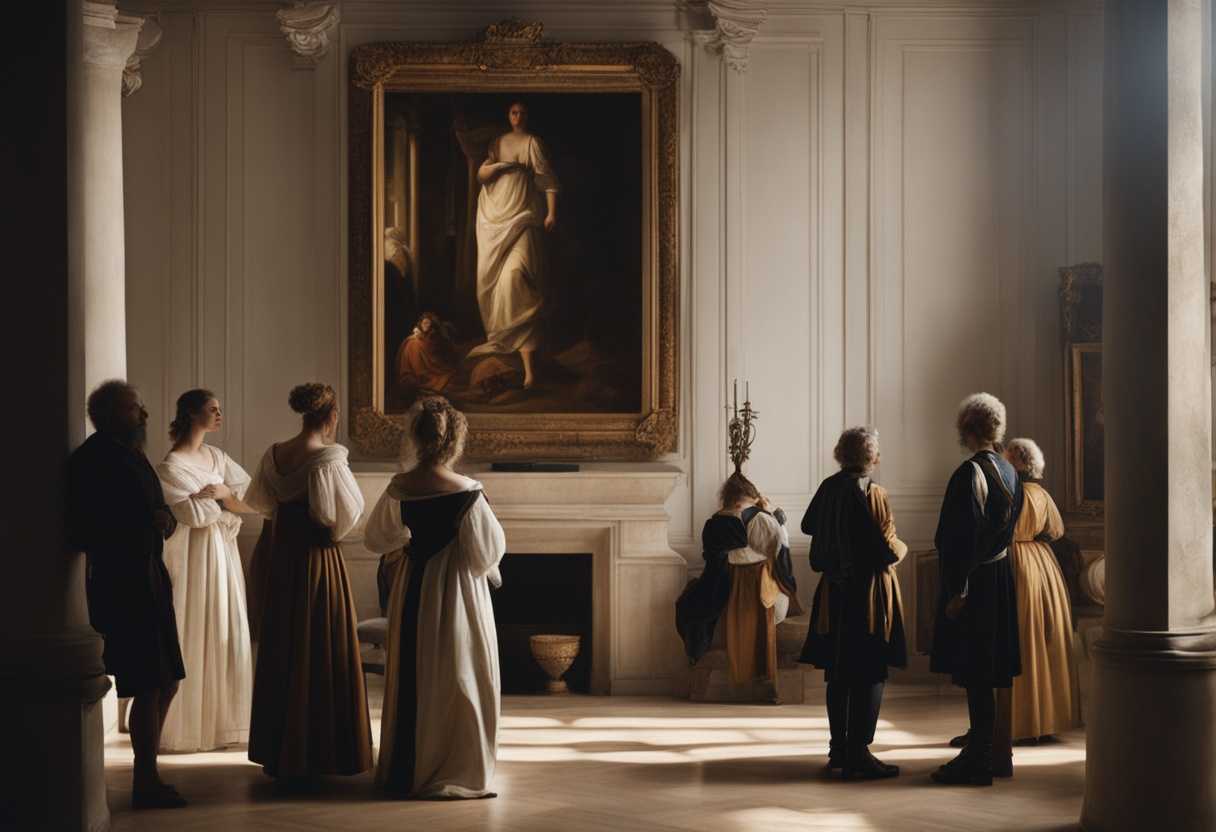 A-diverse-group-stands-in-quiet-contemplation-under-soft-natural-light-united-in-reflection_zxps
