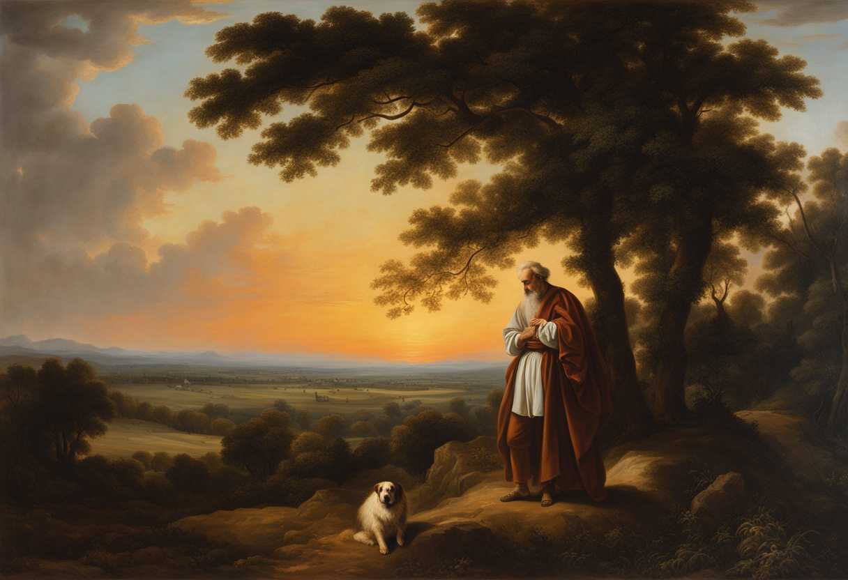 Abraham-stands-in-a-serene-field-at-sunset-exuding-strength-and-wisdom-with-a-contemplative-gaze_yrbj