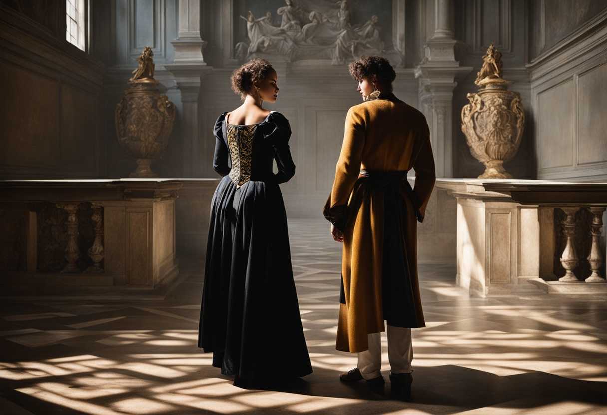 A-couple-stands-in-a-dramatic-contrast-of-light-and-shadow-embodying-obedience-and-grace_ewyk