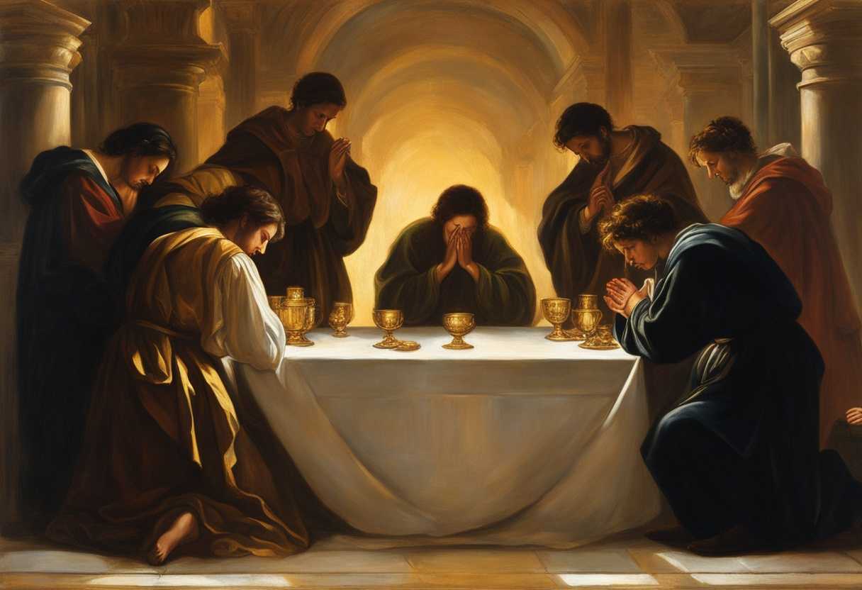 People-in-a-circle-heads-bowed-in-prayer-bathed-in-golden-light-hands-clasped-serene_tgix