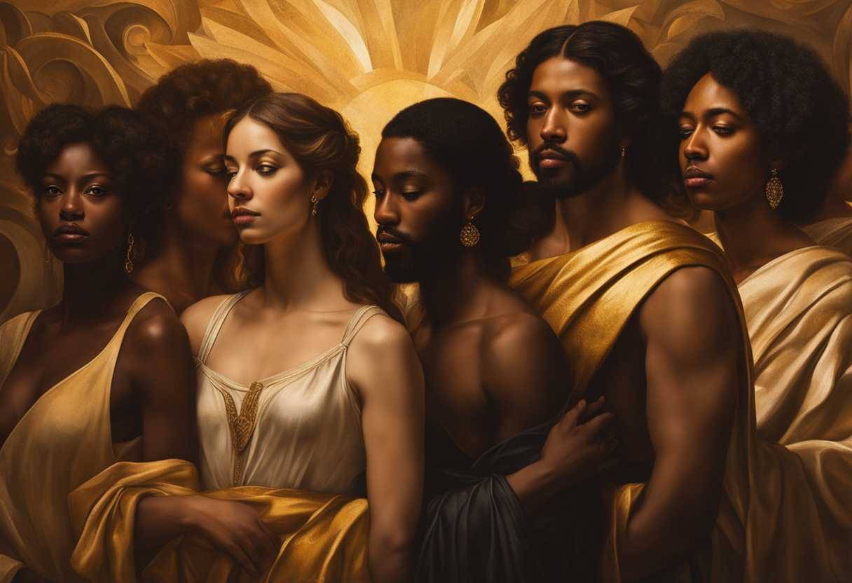 A-diverse-group-stands-in-golden-light-exuding-peace-unity-and-spiritual-connection_xuia