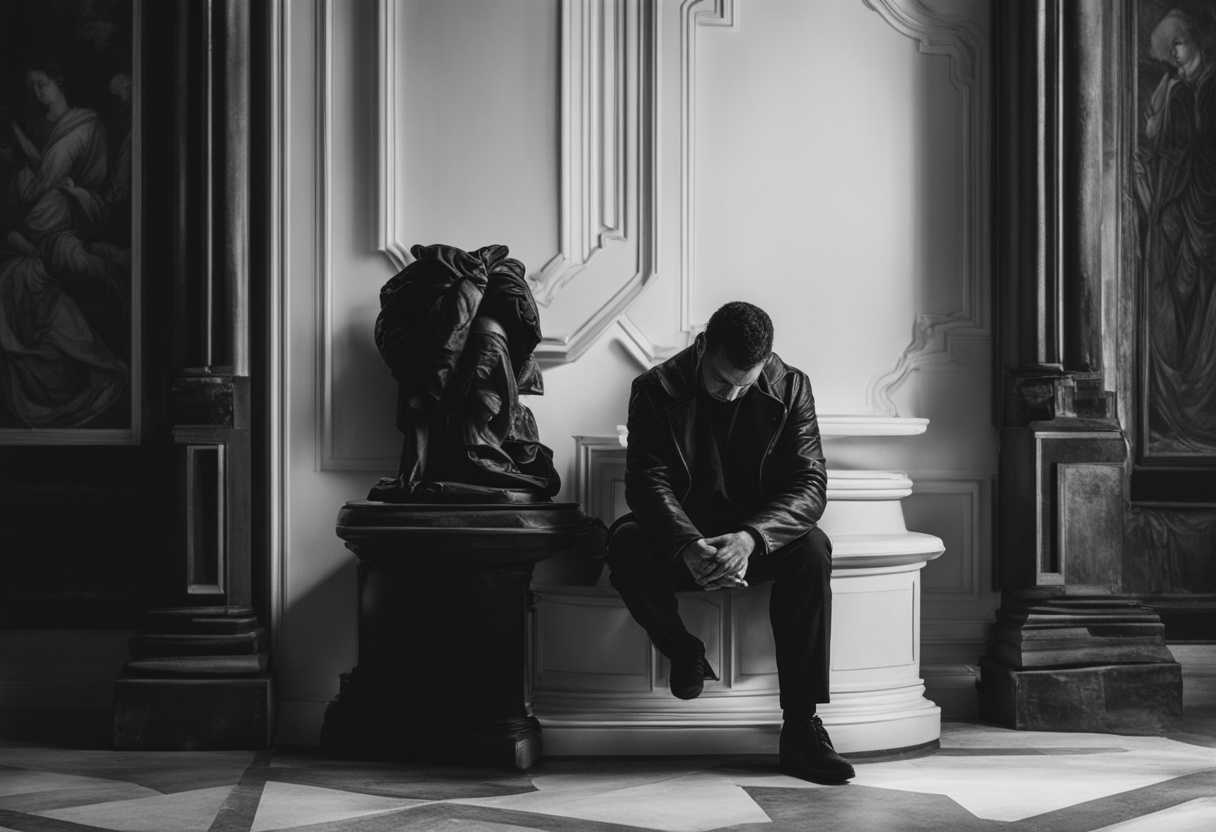 A-person-sits-alone-lost-in-thought-grappling-with-inner-turmoil-captured-in-monochrome_hjmi