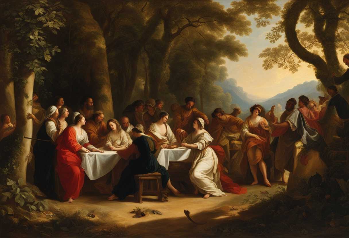 A-diverse-group-of-people-gather-in-a-tranquil-forest-basking-in-warm-sunlight-embodying-unity-and_mixl
