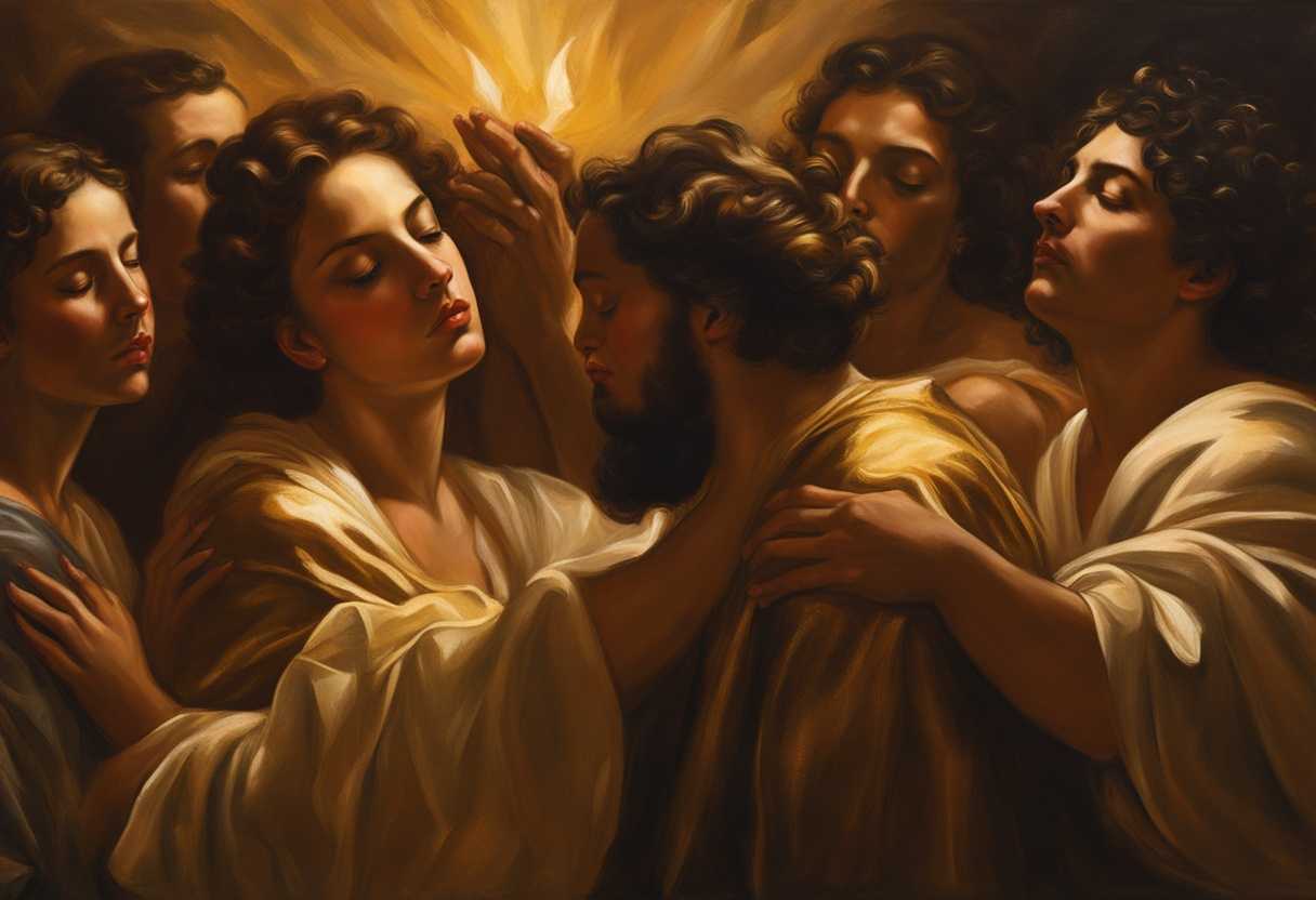 People-in-prayer-circle-heads-bowed-hands-clasped-bathed-in-golden-light-showing-unity-and-faith_rdhc