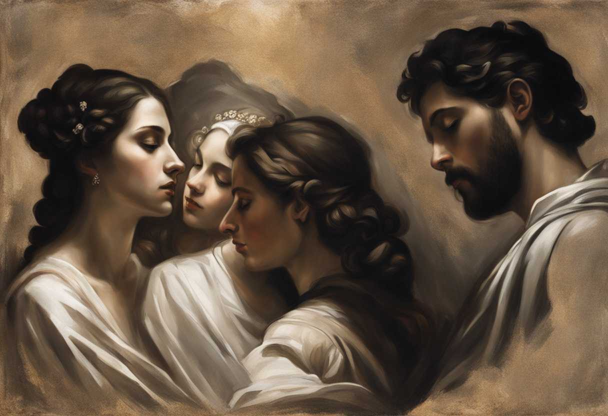 Family-huddled-together-faces-reflecting-sorrow-and-determination-bathed-in-somber-light_uuyj