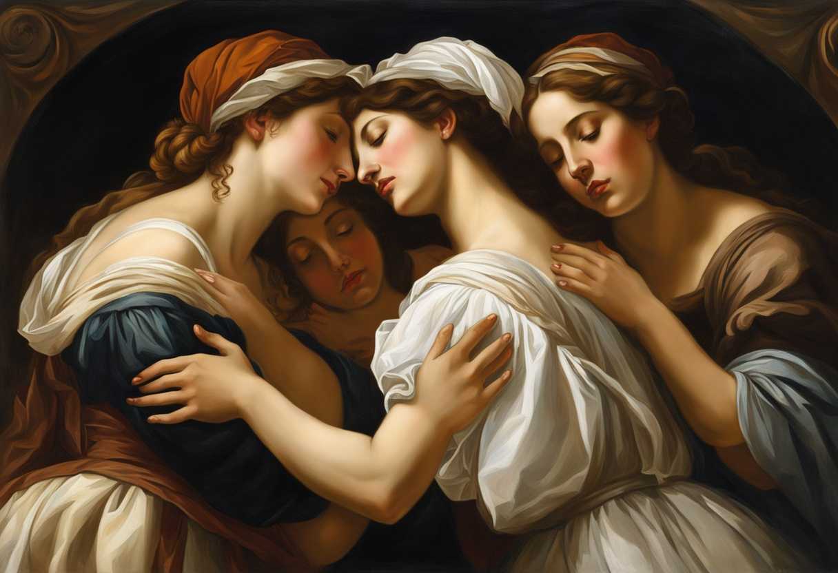Three-women-embrace-in-a-vast-field-tearful-farewell-loyalty-and-love-evident_ztxi