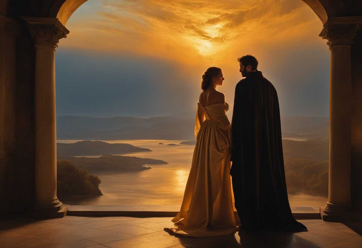 A-woman-and-man-stand-in-a-mysterious-sunset-cloaks-billowing-surrounded-by-warm-golden-light_qvjz