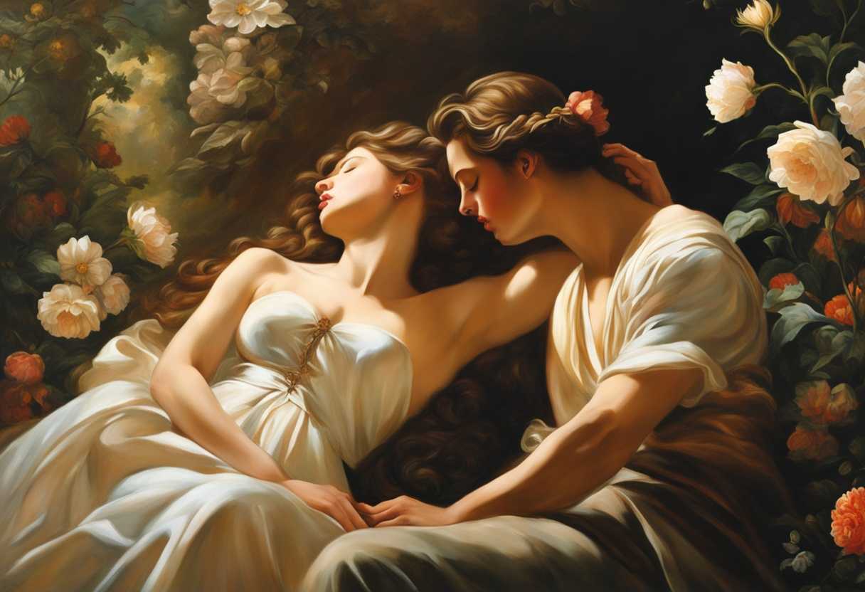 A-couple-embraces-under-soft-sunlight-surrounded-by-blooming-flowers-sharing-intimate-moments_xstn
