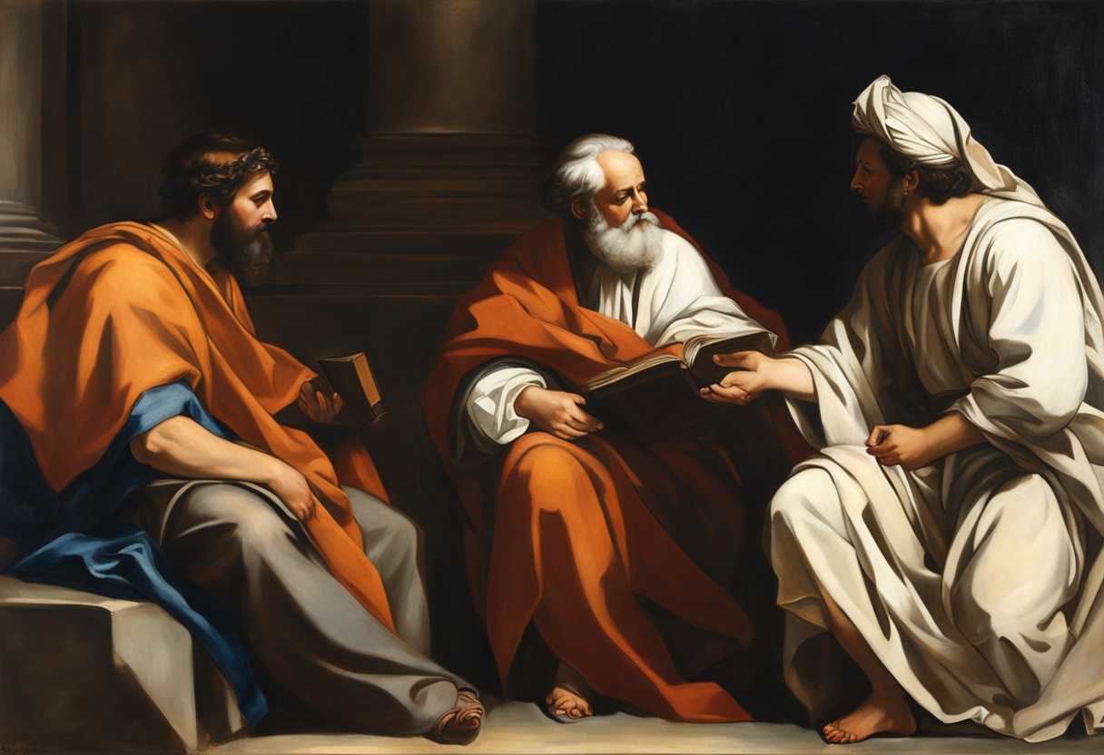Paul-and-Titus-pass-on-wisdom-to-elders-and-overseers-in-a-solemn-timeless-setting_nrqw