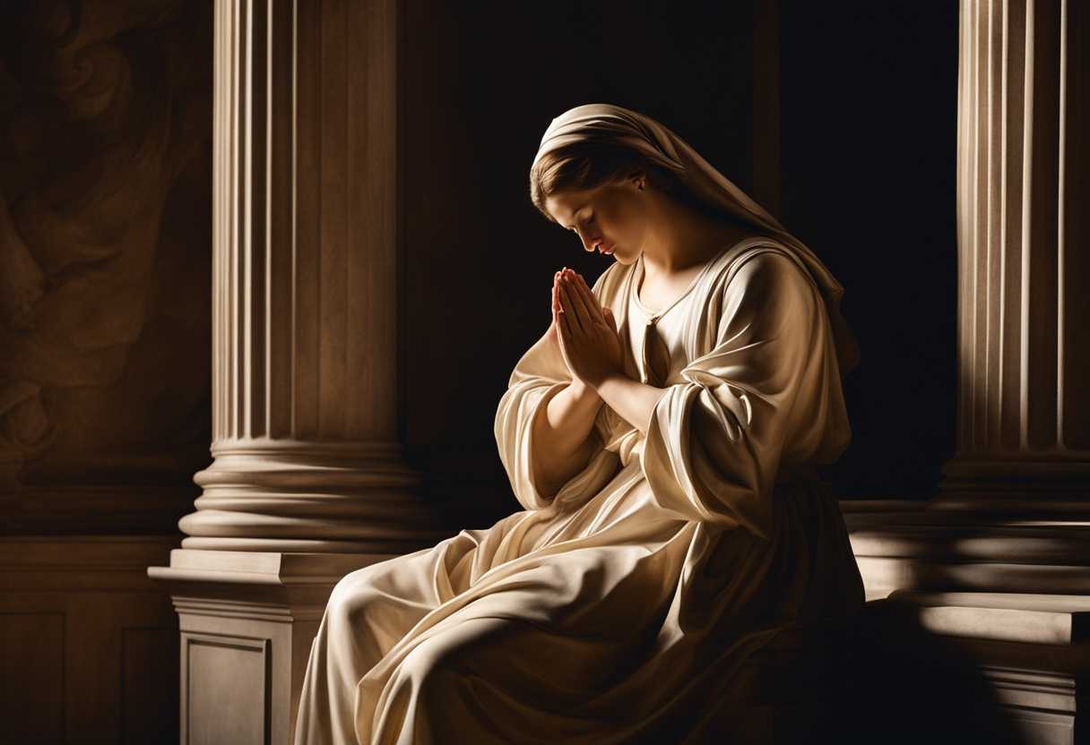 A-serene-figure-praying-deeply-illuminated-by-soft-light-symbolizing-faith-and-salvation-8k_hlhq