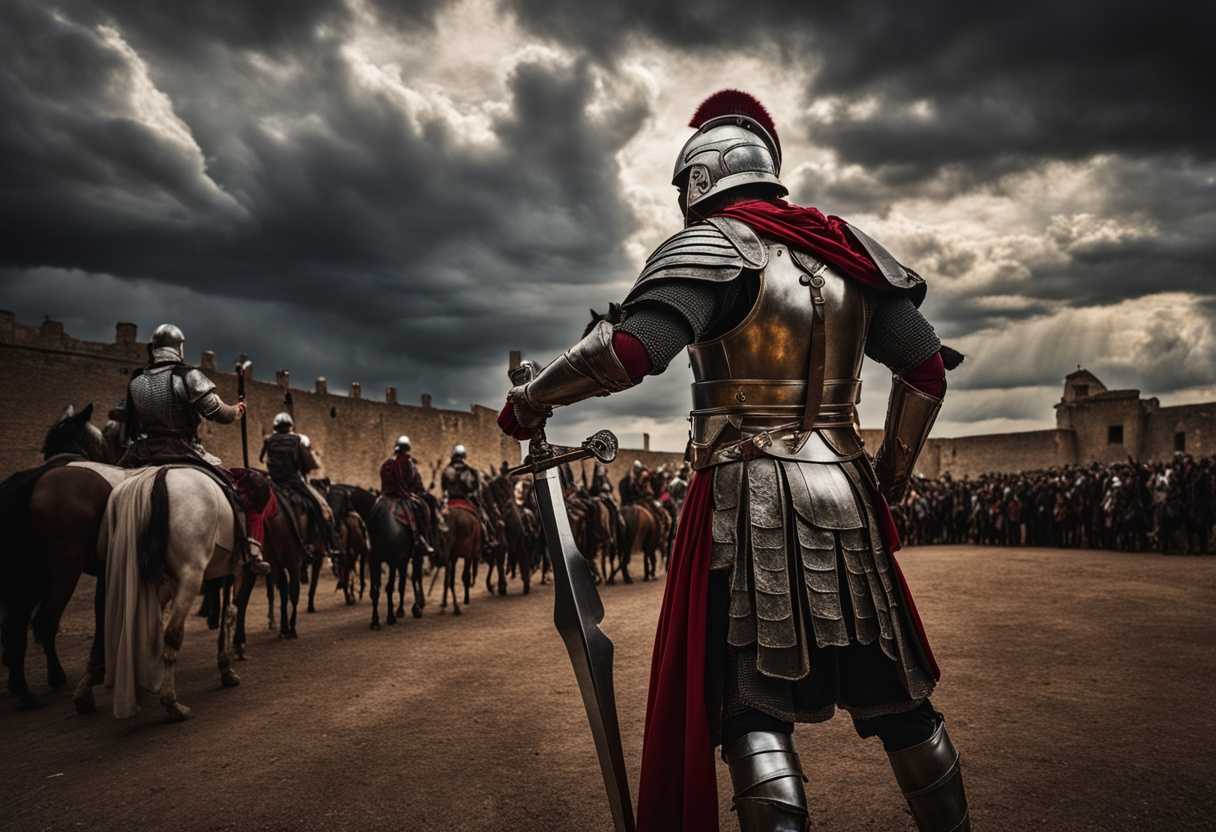 Roman-centurion-in-armor-commanding-presence-witnessing-crucifixion-dramatic-sky-intense-focus-_xfal
