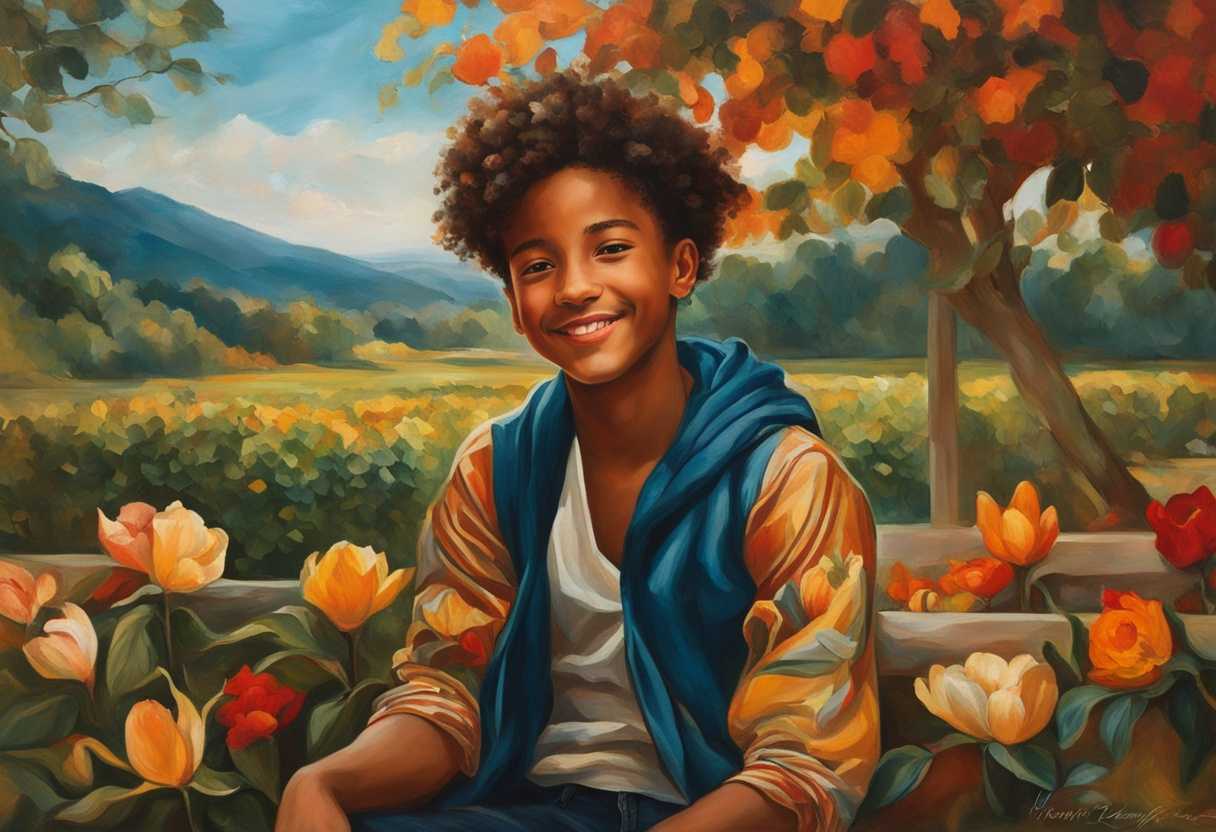 Modern-boy-named-Jaden-smiling-surrounded-by-nature-embodying-gratitude-and-positivity-vibrant-c_hhhv