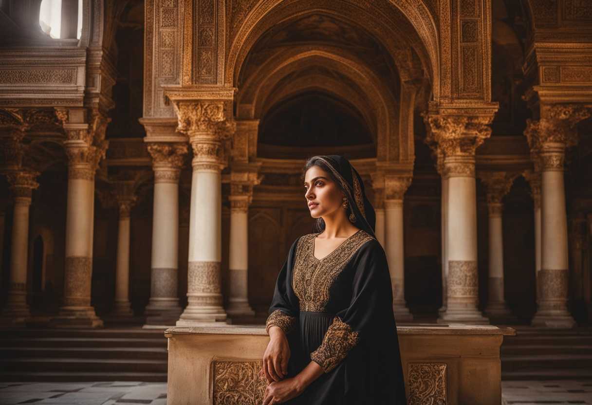 Beloved-Persian-woman-dedicated-church-worker-surrounded-by-ancient-architecture-warm-light-sere_qbvl