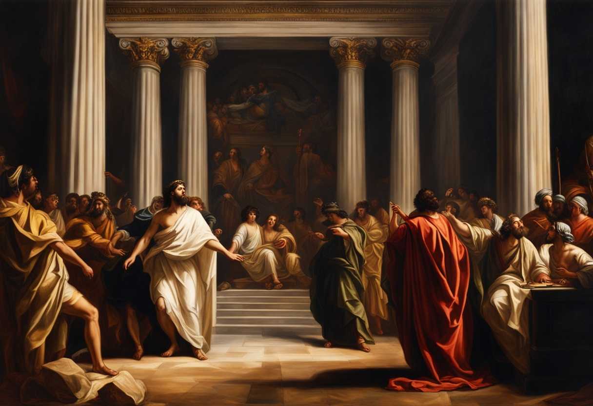 Biblical-scene-of-Jeroboam-first-king-of-Israel-leading-idolatrous-worship-ancient-temple-dramat_xney