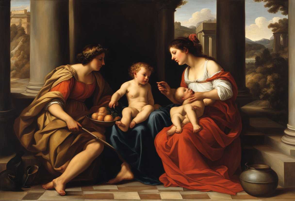 Zilpah-maidservant-nurturing-sons-Gad-and-Asher-biblical-family-dynamics-serene-setting-detaile_plis