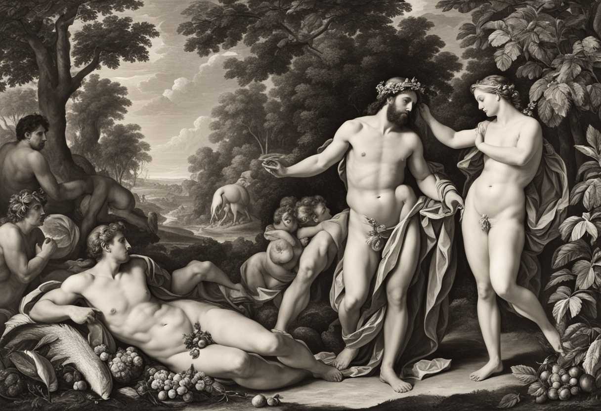 Biblical-scene-Adam-and-Eve-in-Eden-surrounded-by-life-with-Cain-and-Abel-nearby_ltpm