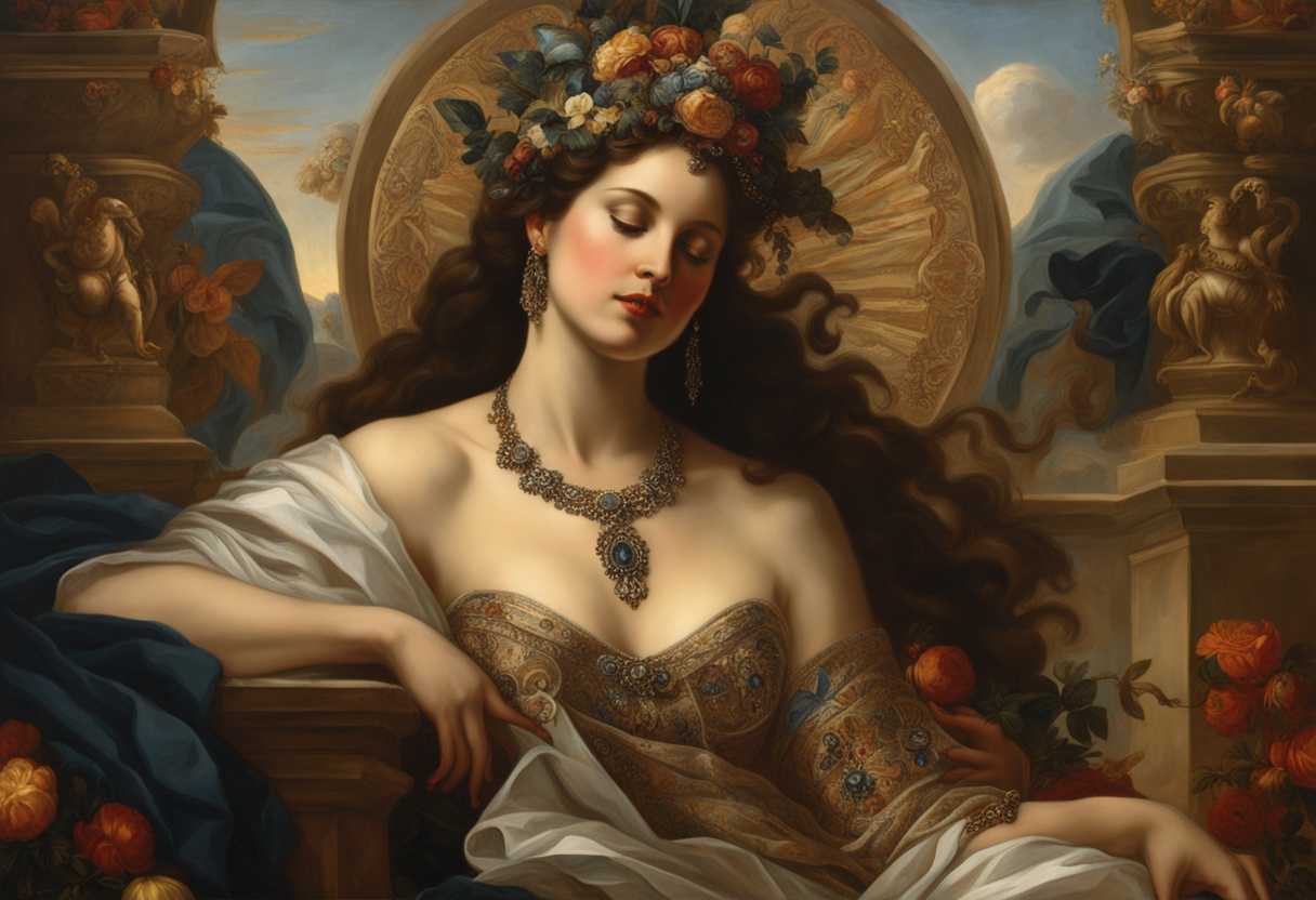 Elegant-woman-adorned-with-anklets-symbolizing-beauty-and-status-surrounded-by-rich-biblical-image_ziwg