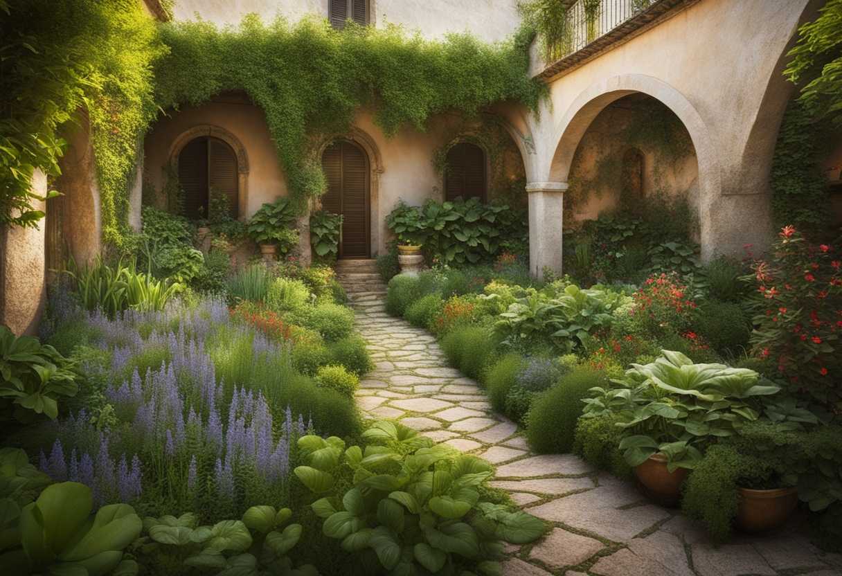 Lush-garden-filled-with-vibrant-herbs-symbolizing-nourishment-and-divine-beauty-serene-atmosphere-_xzgp