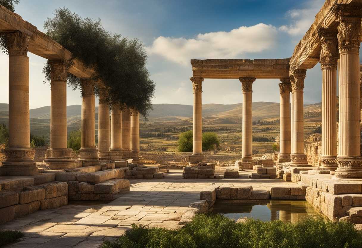 Ancient-ruins-of-Beit-Shean-biblical-city-Jordan-Valley-historical-significance-dramatic-landsca_bvyq