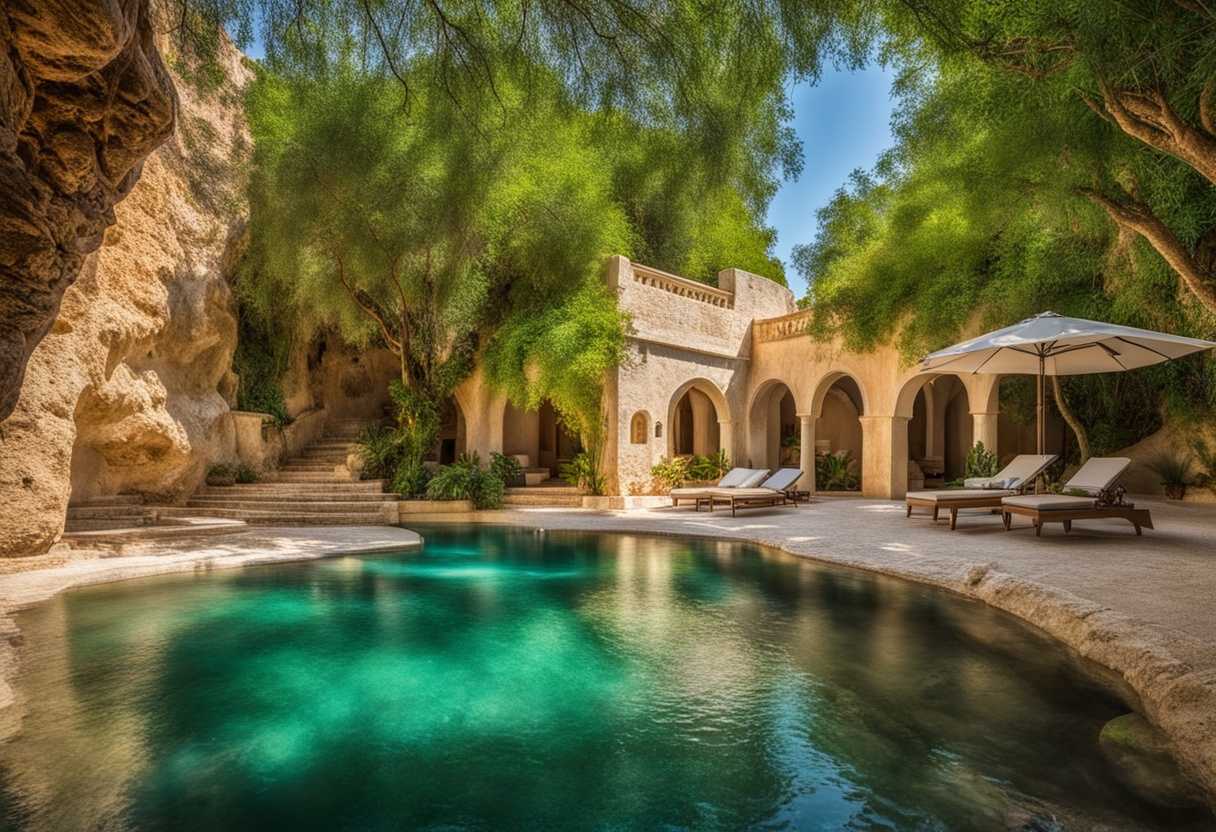 Lush-oasis-in-En-Gedi-abundant-wildlife-biblical-refuge-serene-waters-vibrant-greenery-tranquil_jtjq