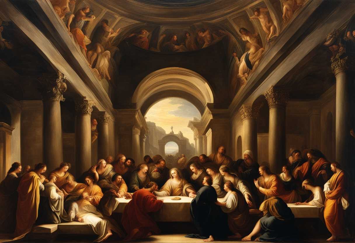 Believers-in-prayer-radiant-light-embracing-faith-surrounded-by-divine-symbols-serene-atmosphere_sfqc