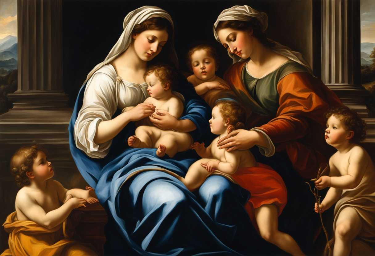 Nurturing-mother-teaching-children-faith-surrounded-by-warmth-and-love-sacred-family-bond-serene-_qaaw