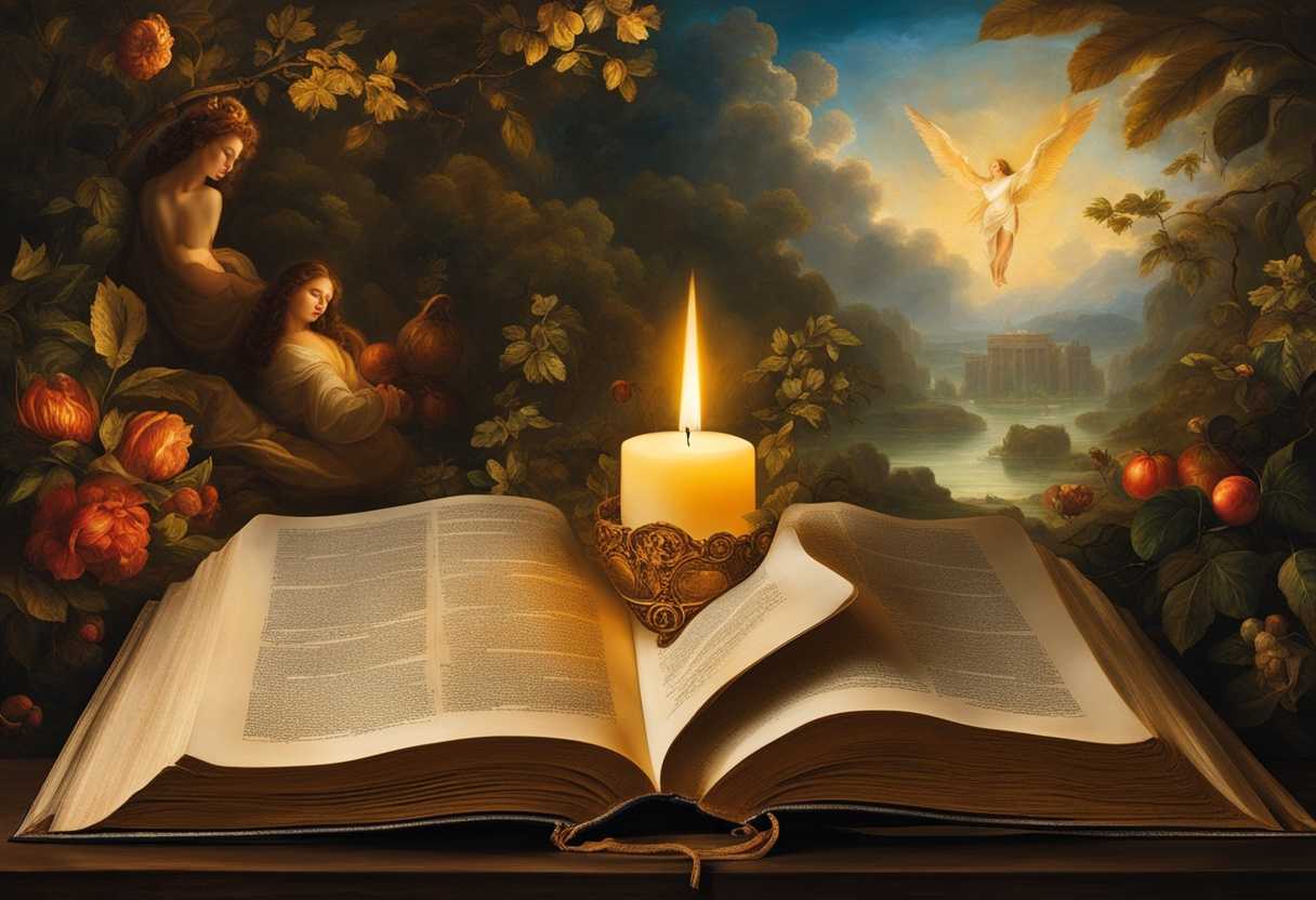 Open-Bible-with-glowing-pages-surrounded-by-symbols-of-faith-nature-and-humanity-serene-atmosphe_kbtn