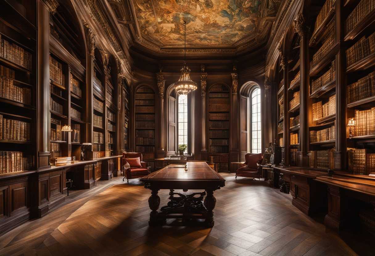 A-serene-library-filled-with-ancient-texts-soft-light-filtering-through-stained-glass-peaceful-atm_eftx
