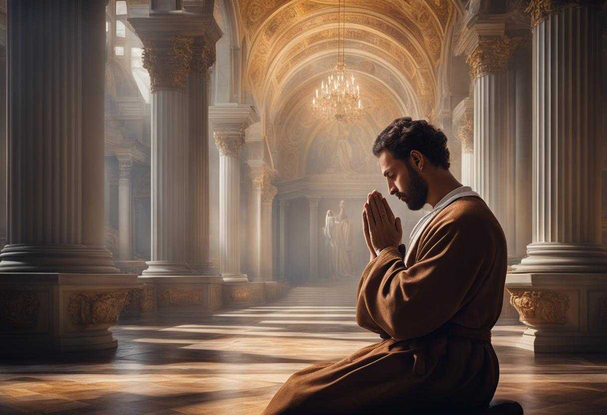 person-praying-in-a-workplace-setting-quiet-reflection-serene-atmosphere-spirituality-and-the-dai