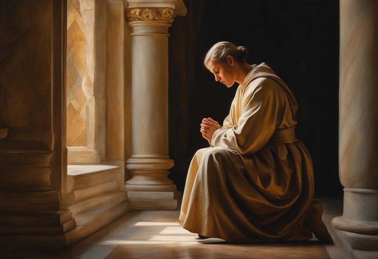 person-praying-soft-light-gentle-glow-bowed-head-folded-hands-quiet-contemplation-deep-concent