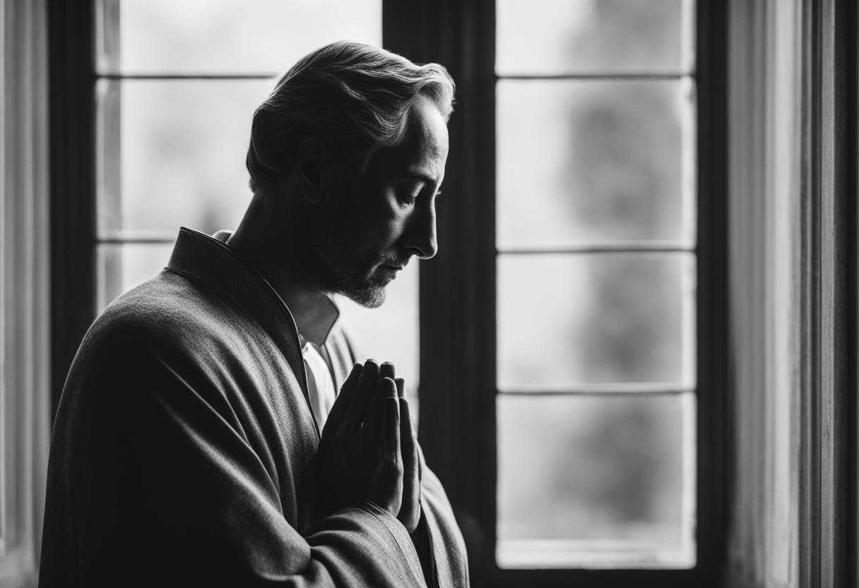 person-praying-standing-with-eyes-closed-hands-clasped-head-slightly-bowed-soft-light-from-windo