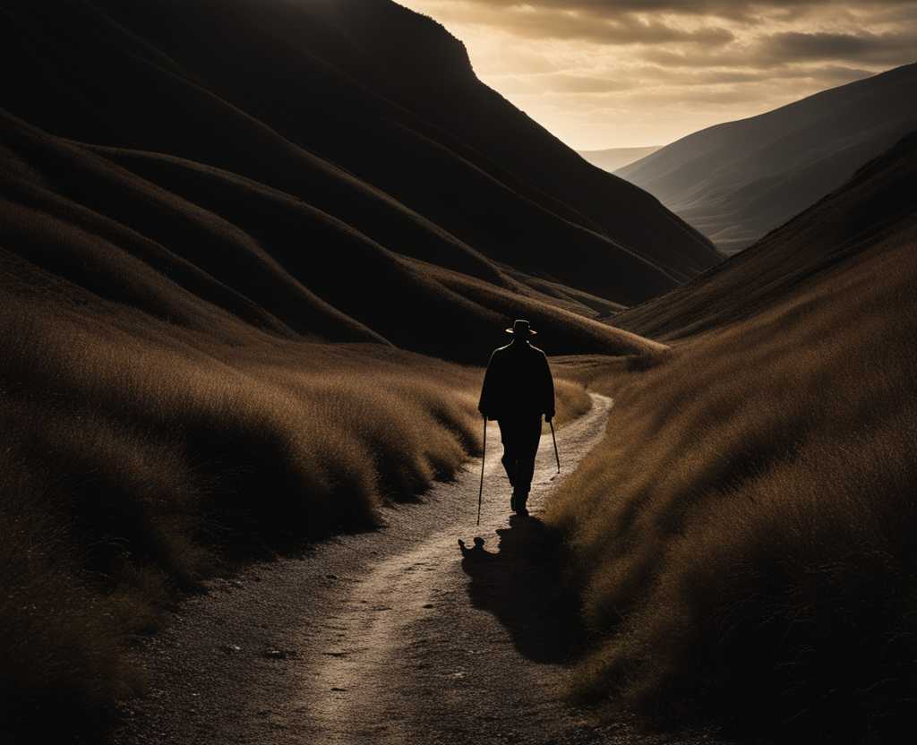 person-walking-through-dark-valley-comforting-figure-confident-figure-silhouette-illuminated-by-s