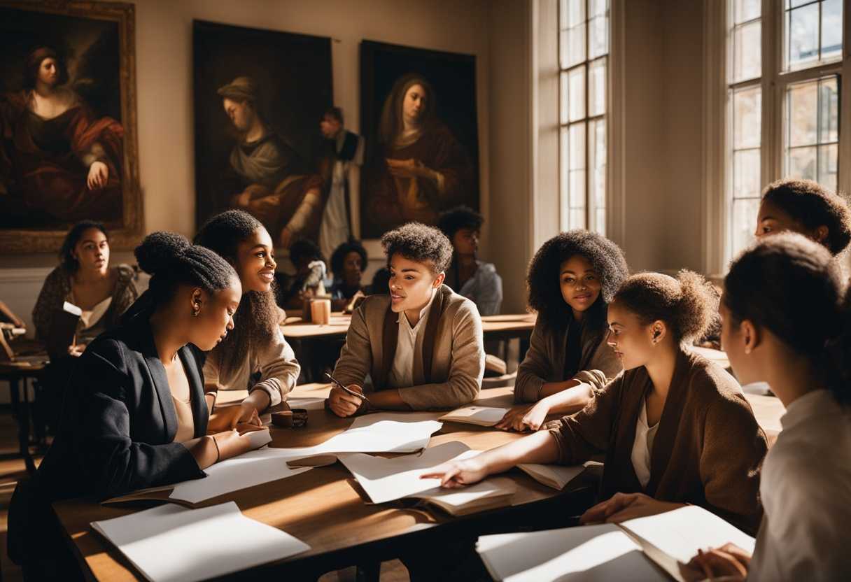 A-diverse-group-of-students-gathered-in-a-sunlit-classroom-engaged-in-passionate-discussion-vibran_ceqs