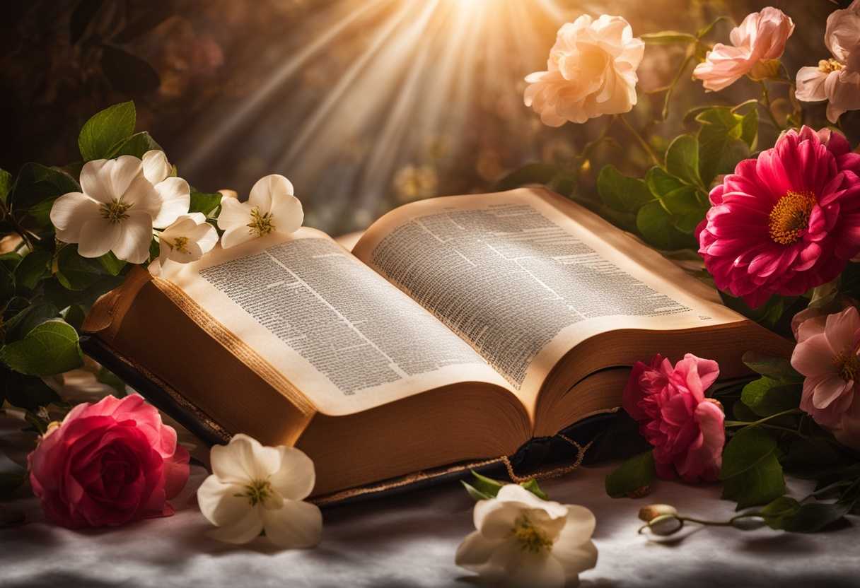 Radiant-light-illuminating-an-open-Bible-surrounded-by-blooming-flowers-serene-atmosphere-peacefu_yviv