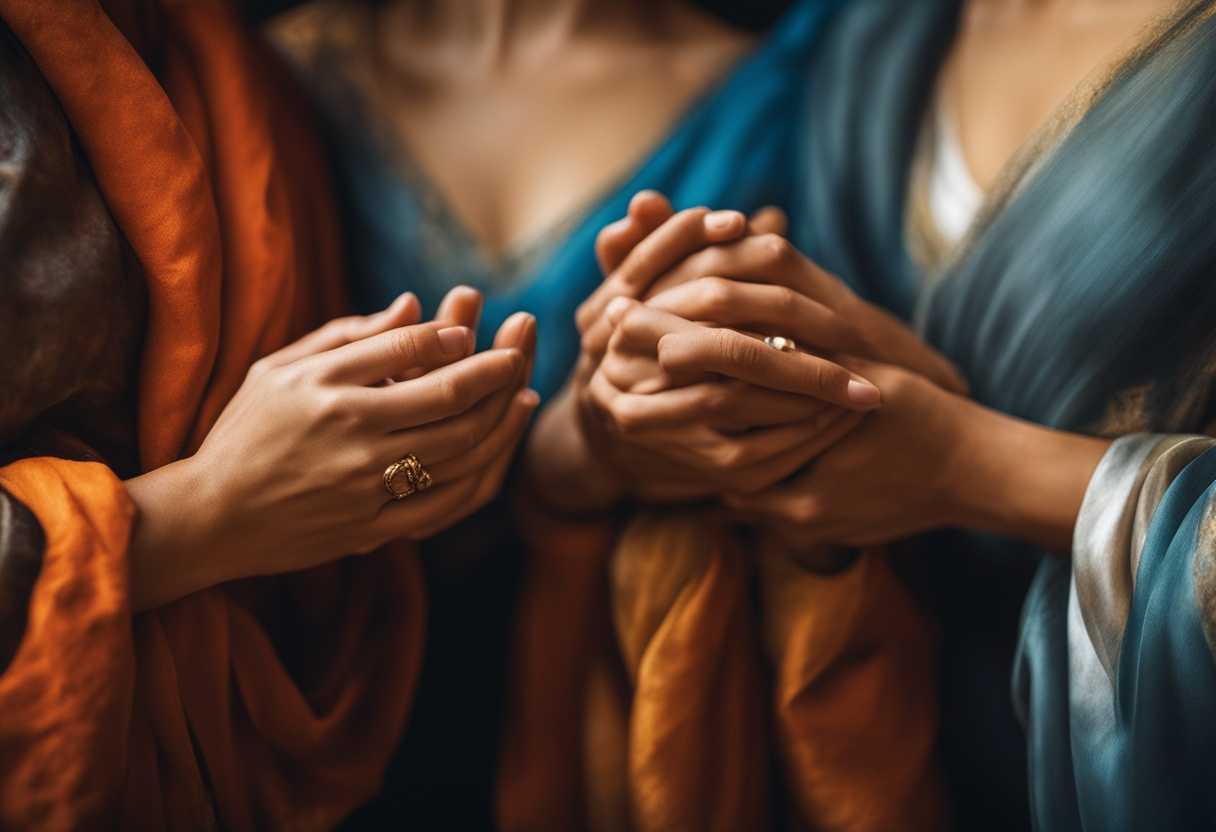 Diverse-hands-joined-in-prayer-vibrant-colors-serene-atmosphere-peaceful-expressions-harmonious-_rhnv