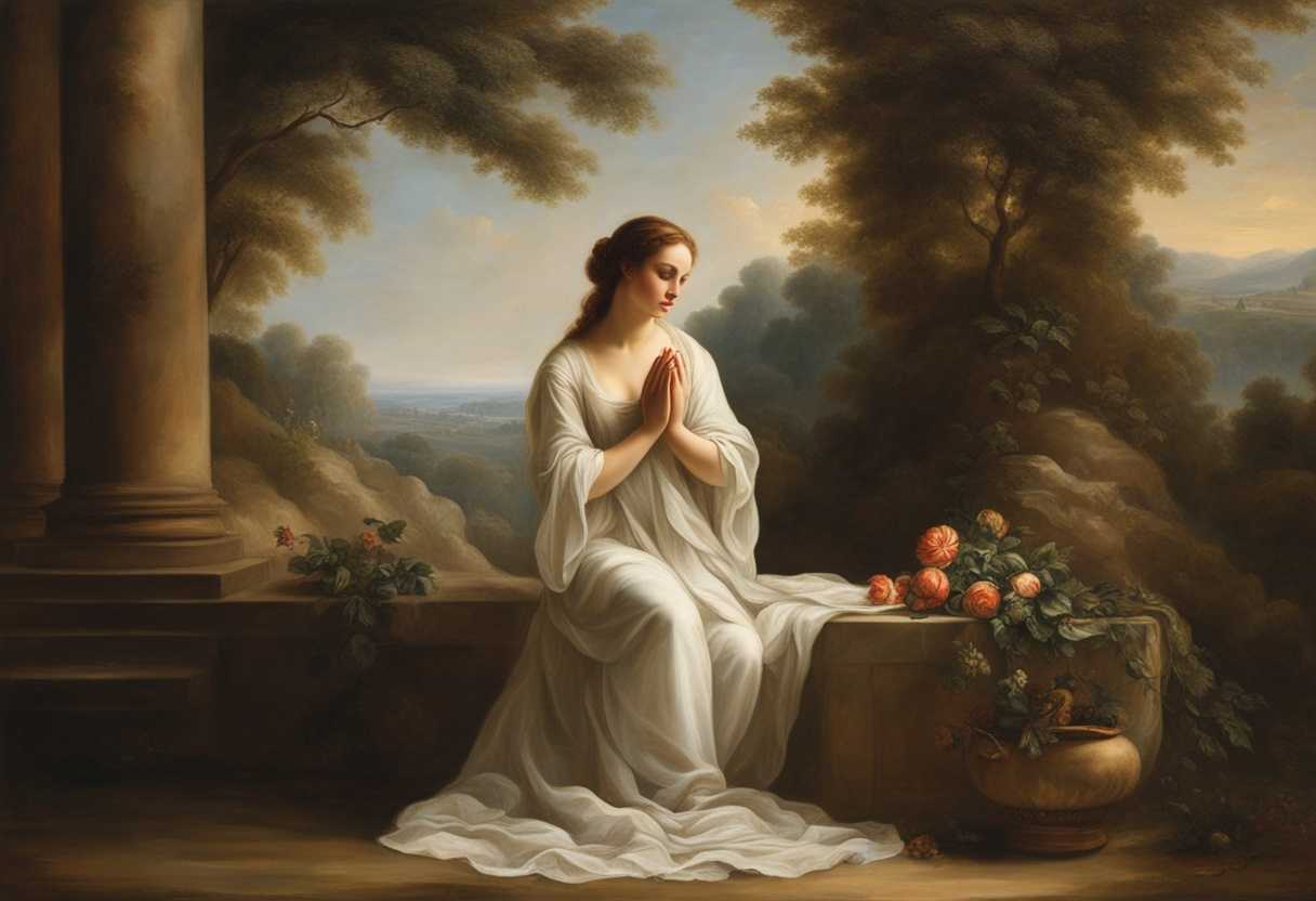 Serene-woman-in-prayer-soft-light-tranquil-surroundings-nature-s-beauty-deep-contemplation-harm_bkhc