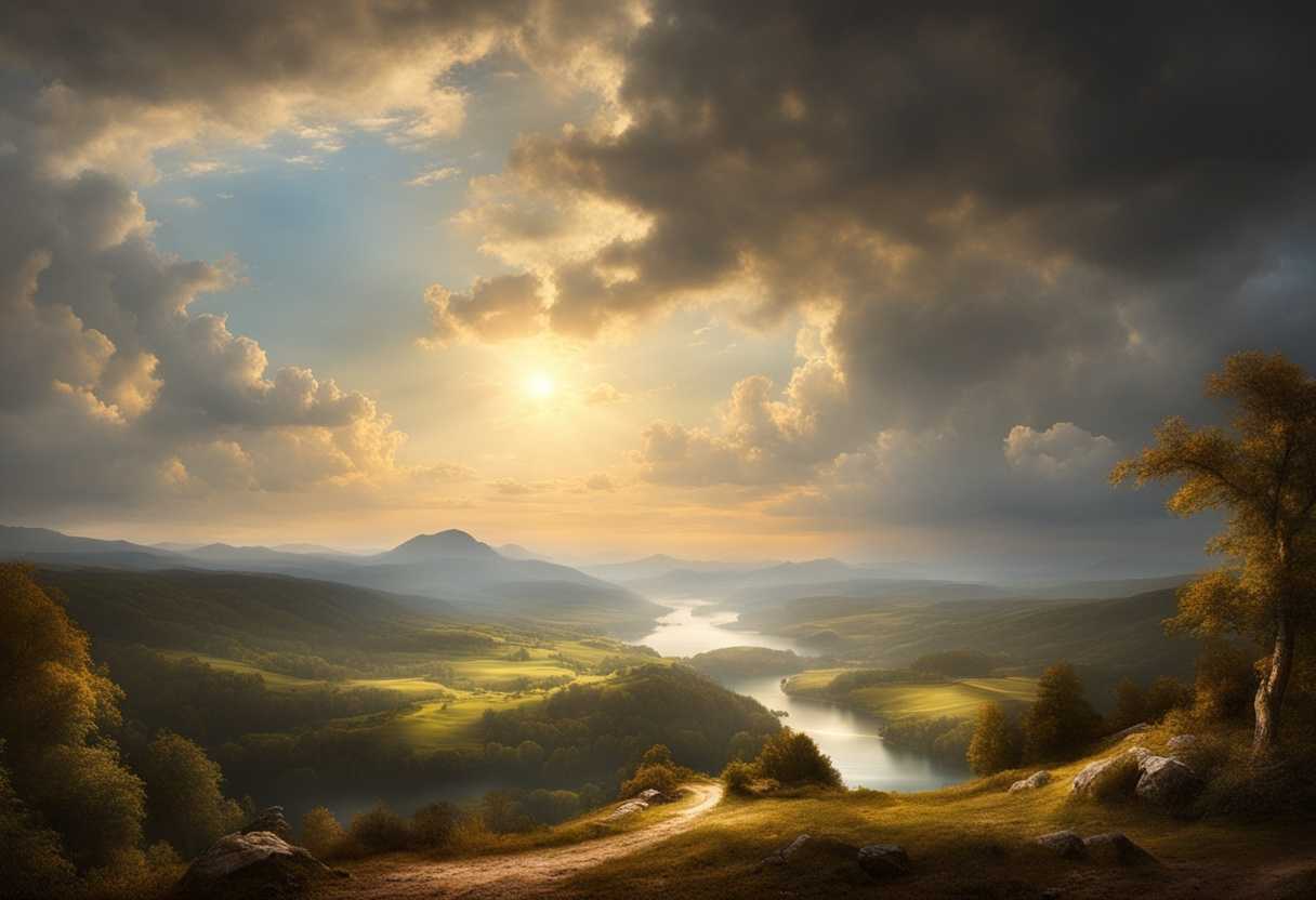 Majestic-landscape-radiant-light-breaking-through-clouds-serene-contemplation-divine-wisdom-tran_fzym