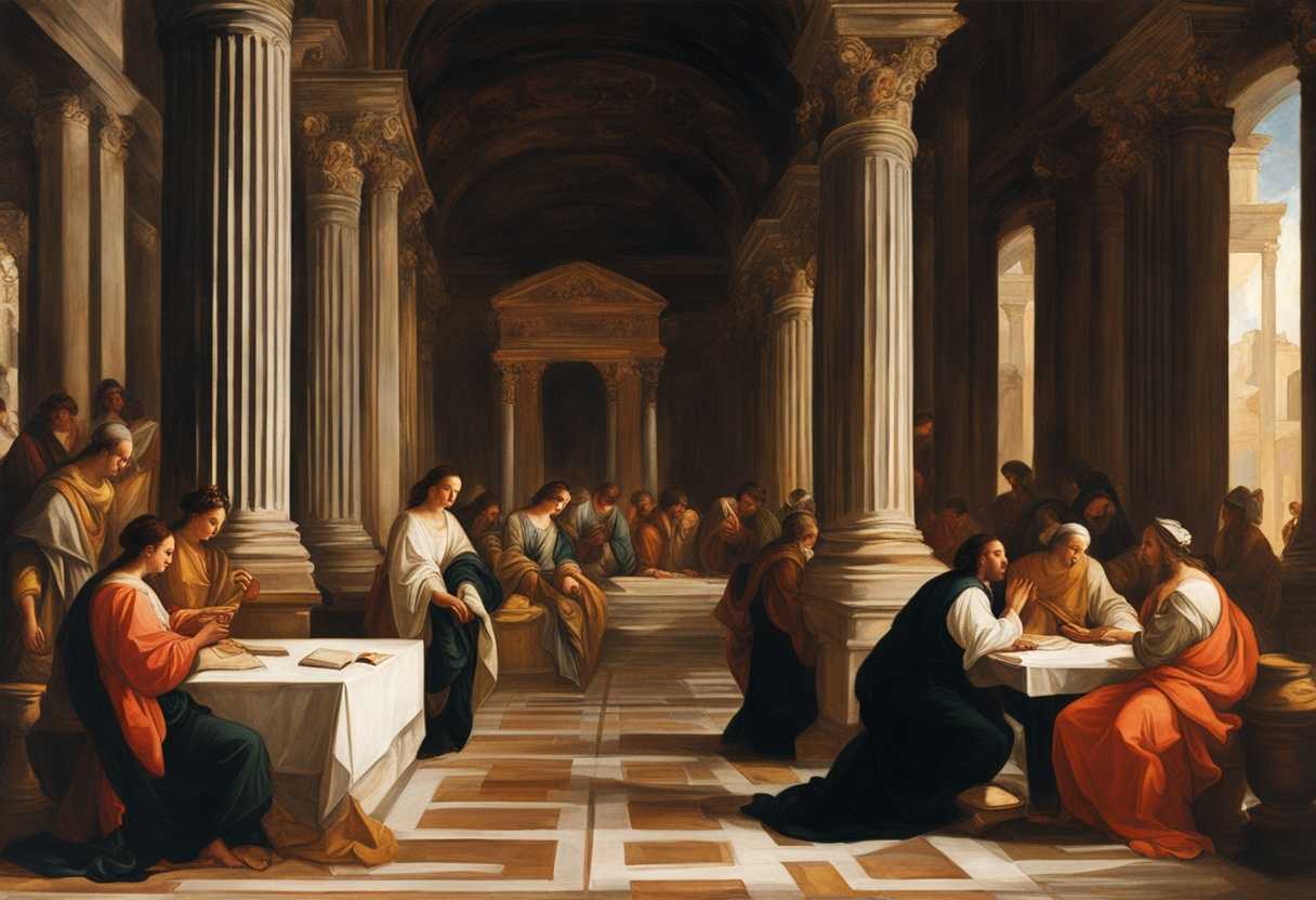 A-serene-temple-setting-ancient-scrolls-soft-candlelight-worshippers-in-prayer-seeking-divine-wi_ujua