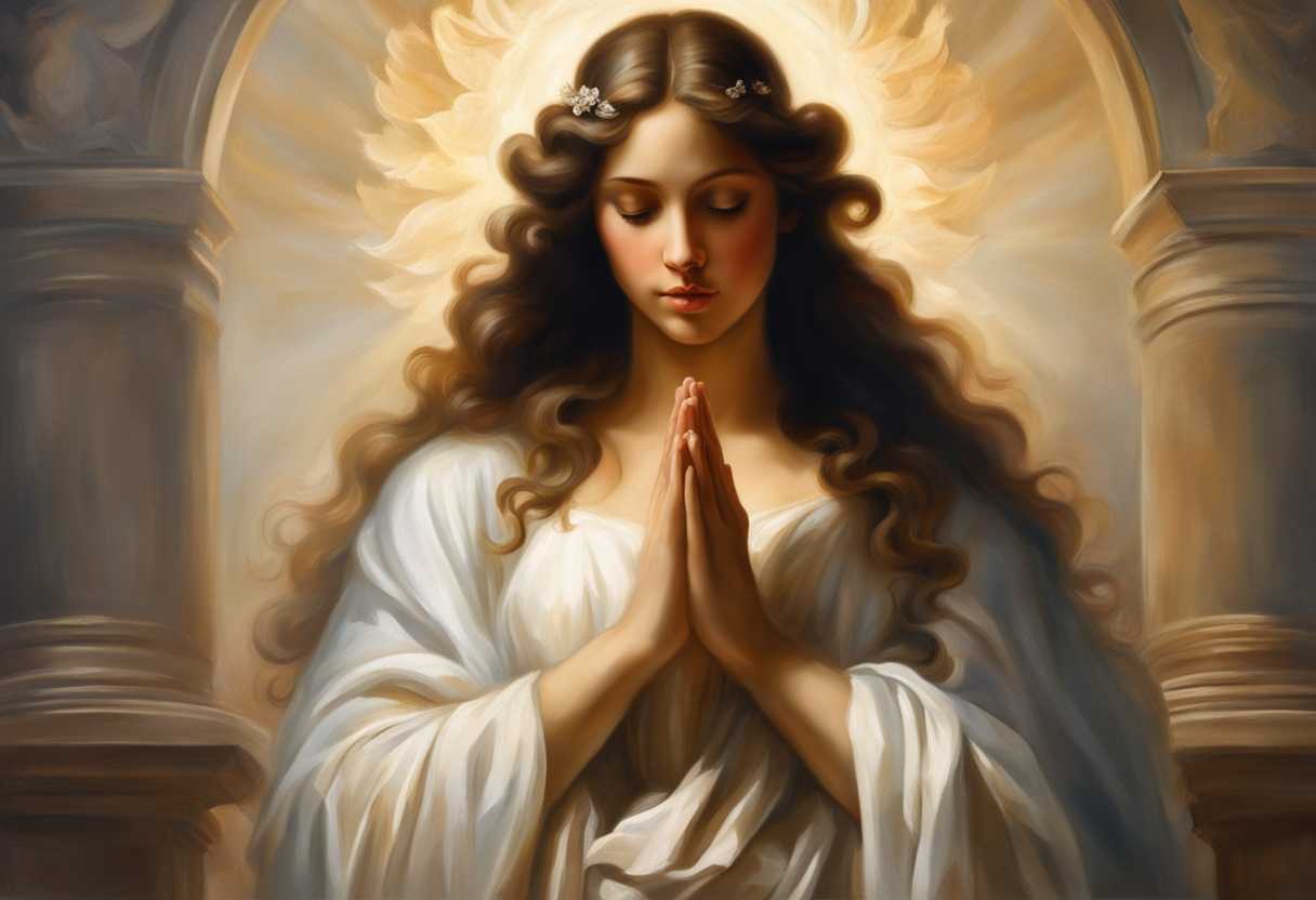 Serene-figure-in-prayer-surrounded-by-soft-light-gentle-embrace-peaceful-atmosphere-divine-love_yewz