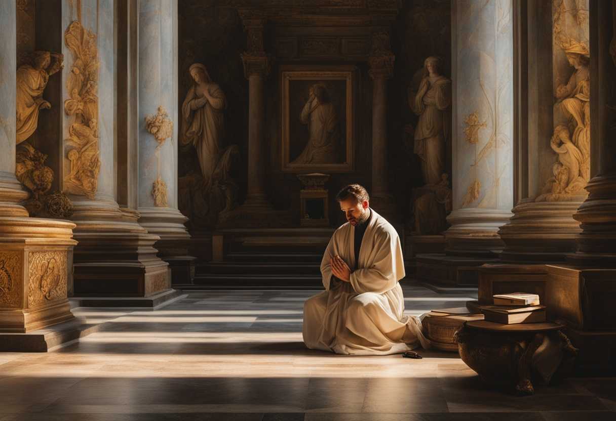 Serene-morning-light-person-in-prayer-hands-clasped-surrounded-by-symbols-of-faith-peaceful-atmo_oroj