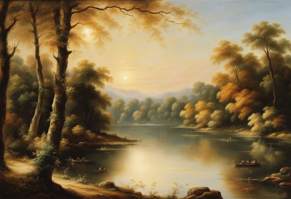 Serene-landscape-gentle-sunlight-filtering-through-trees-tranquil-waters-sense-of-divine-calmness_qjne