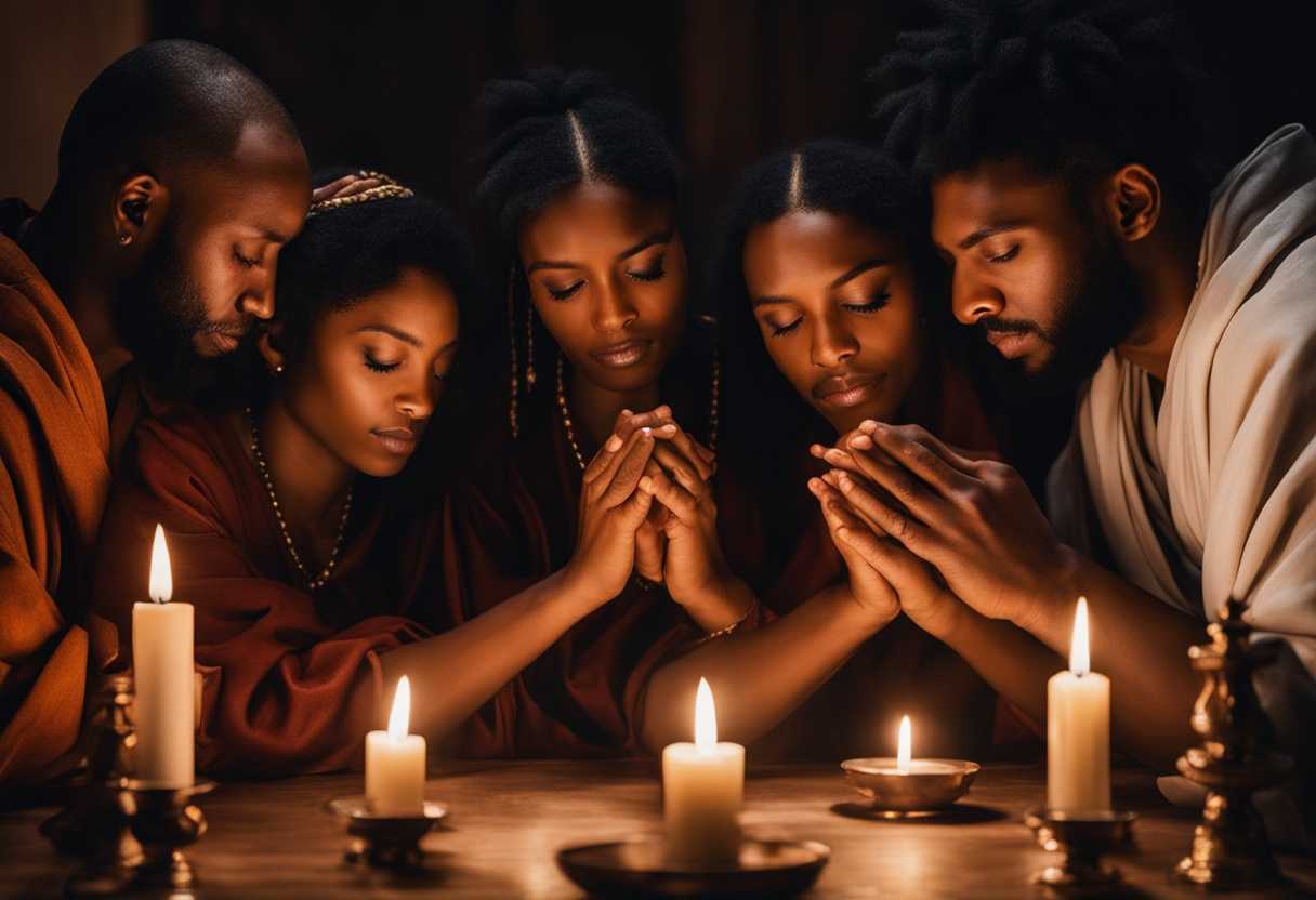A-diverse-group-prays-together-candlelight-flickering-embodying-hope-and-unity-for-justice_hzkg