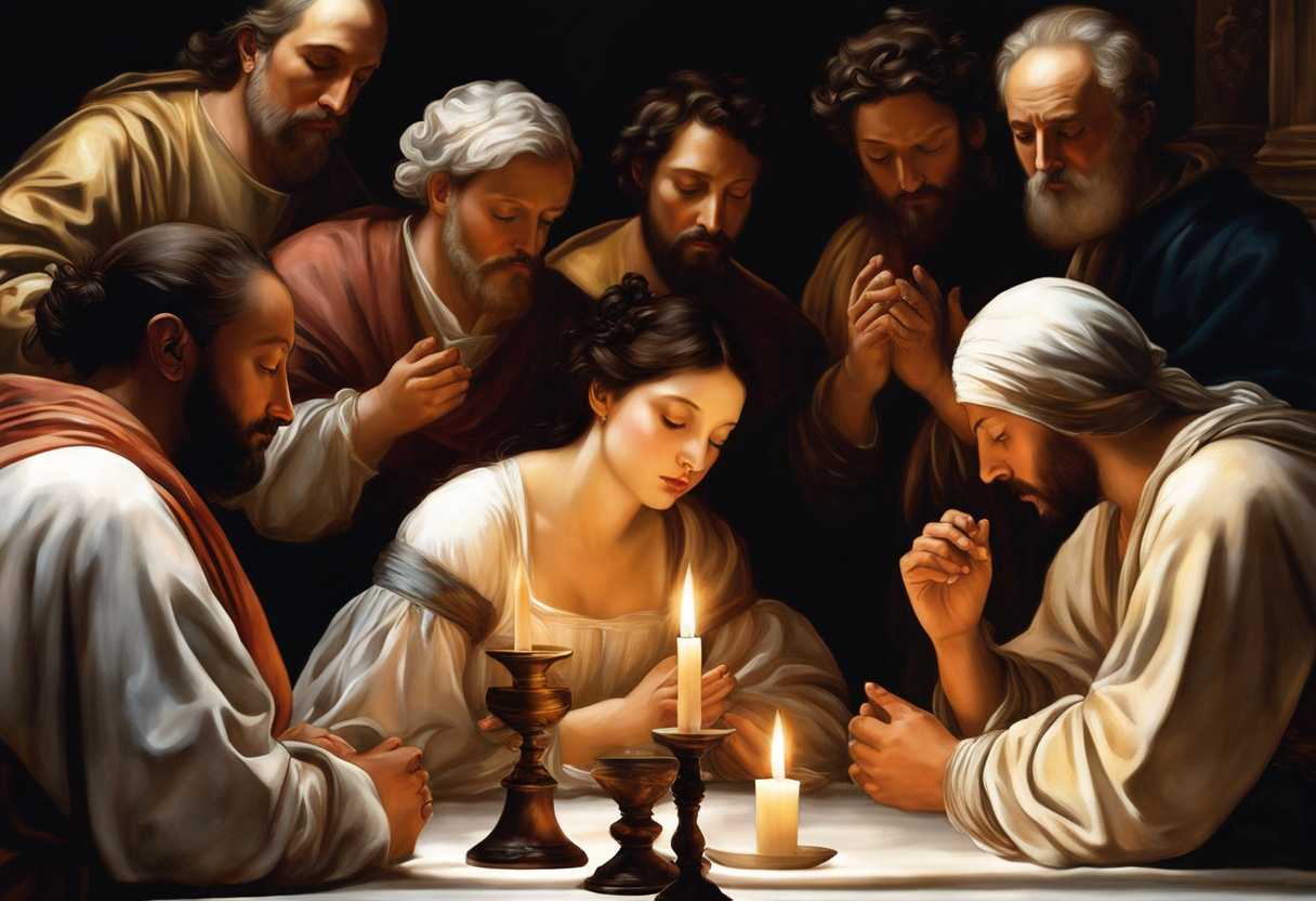 A-diverse-group-prays-together-candlelight-flickering-embodying-unity-and-hope-in-stillness_hbuz