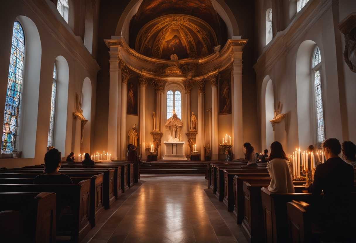 Serene-scene-of-a-candlelit-chapel-believers-praying-soft-light-Virgin-Mary-statue-hope-filled-a_aawj