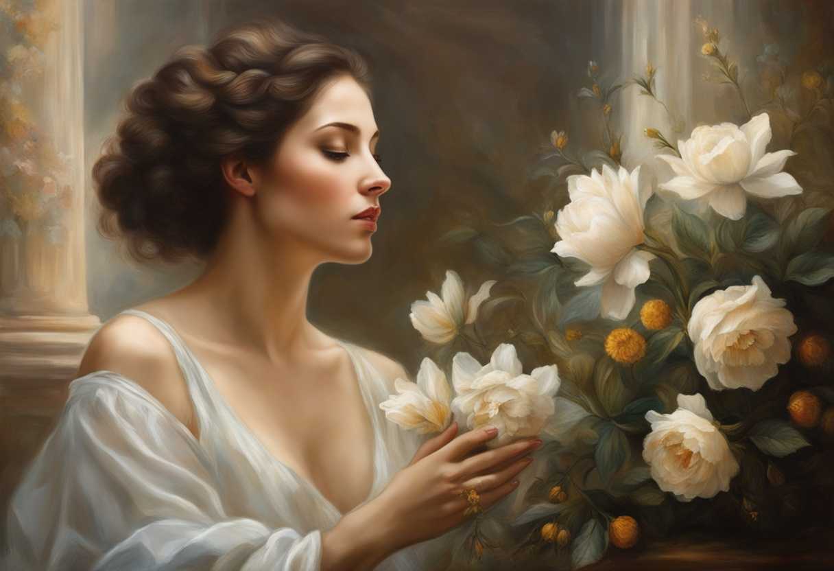Serene-woman-in-prayer-surrounded-by-soft-light-gentle-flowers-peaceful-atmosphere-deep-gratitud_ddea