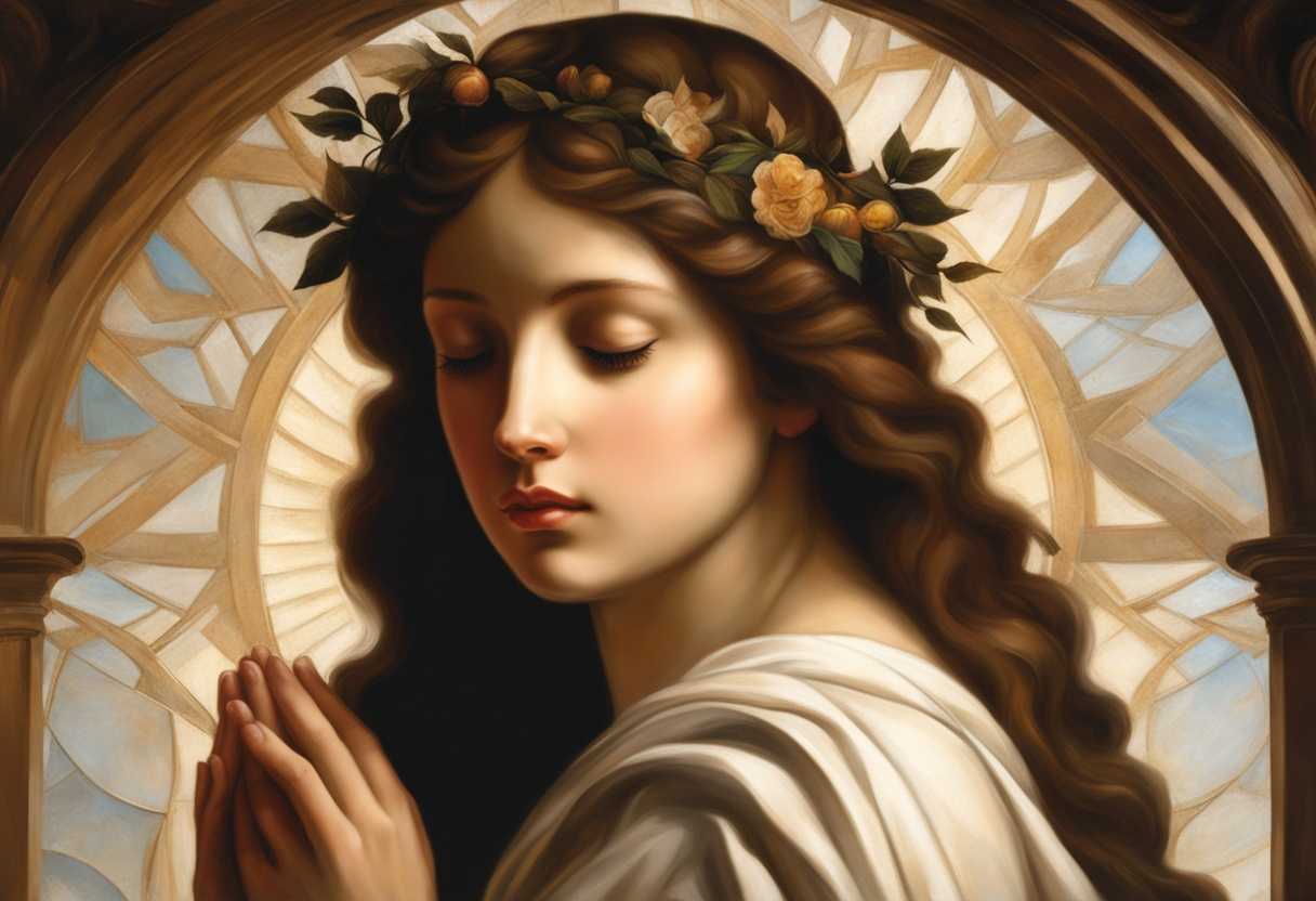 Serene-figure-in-prayer-soft-light-illuminating-surrounded-by-symbols-of-faith-peaceful-atmospher_jqnt