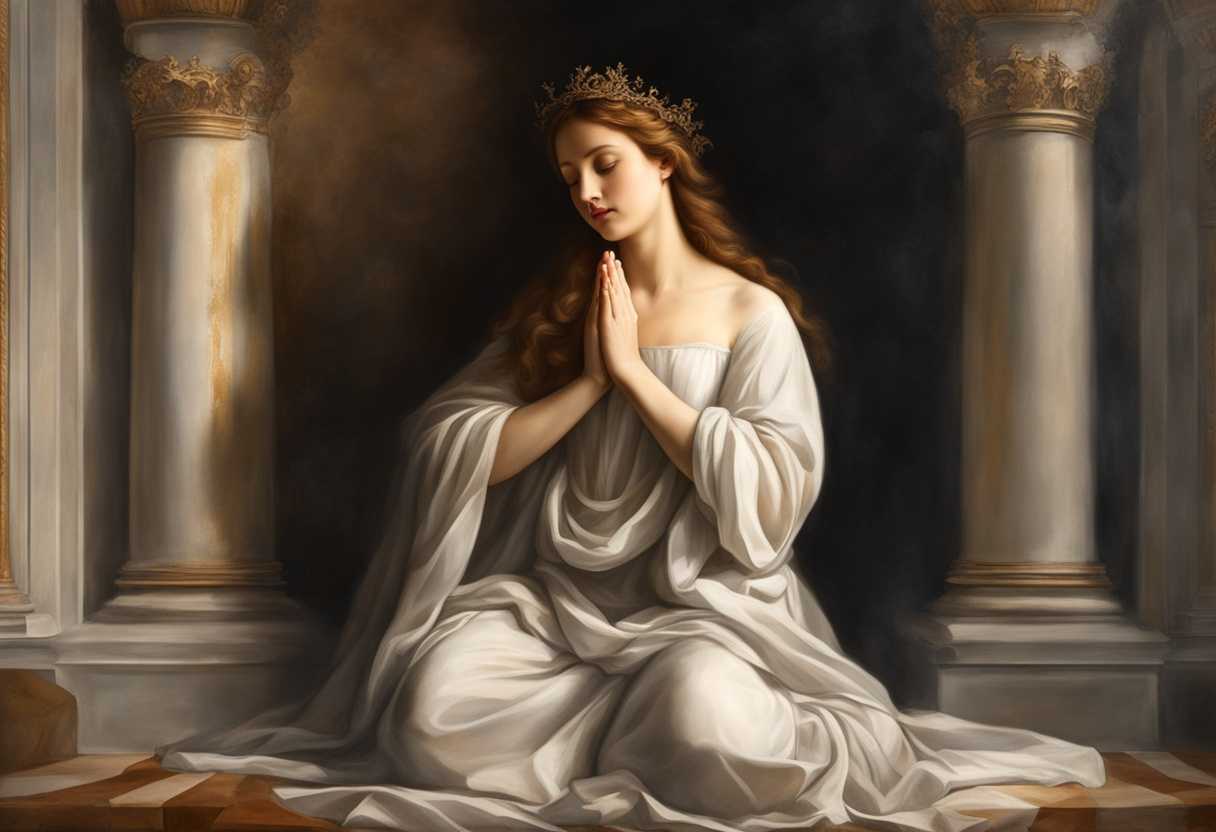 Serene-figure-in-prayer-surrounded-by-soft-light-sacred-symbols-deep-connection-tranquil-atmosph_xiup