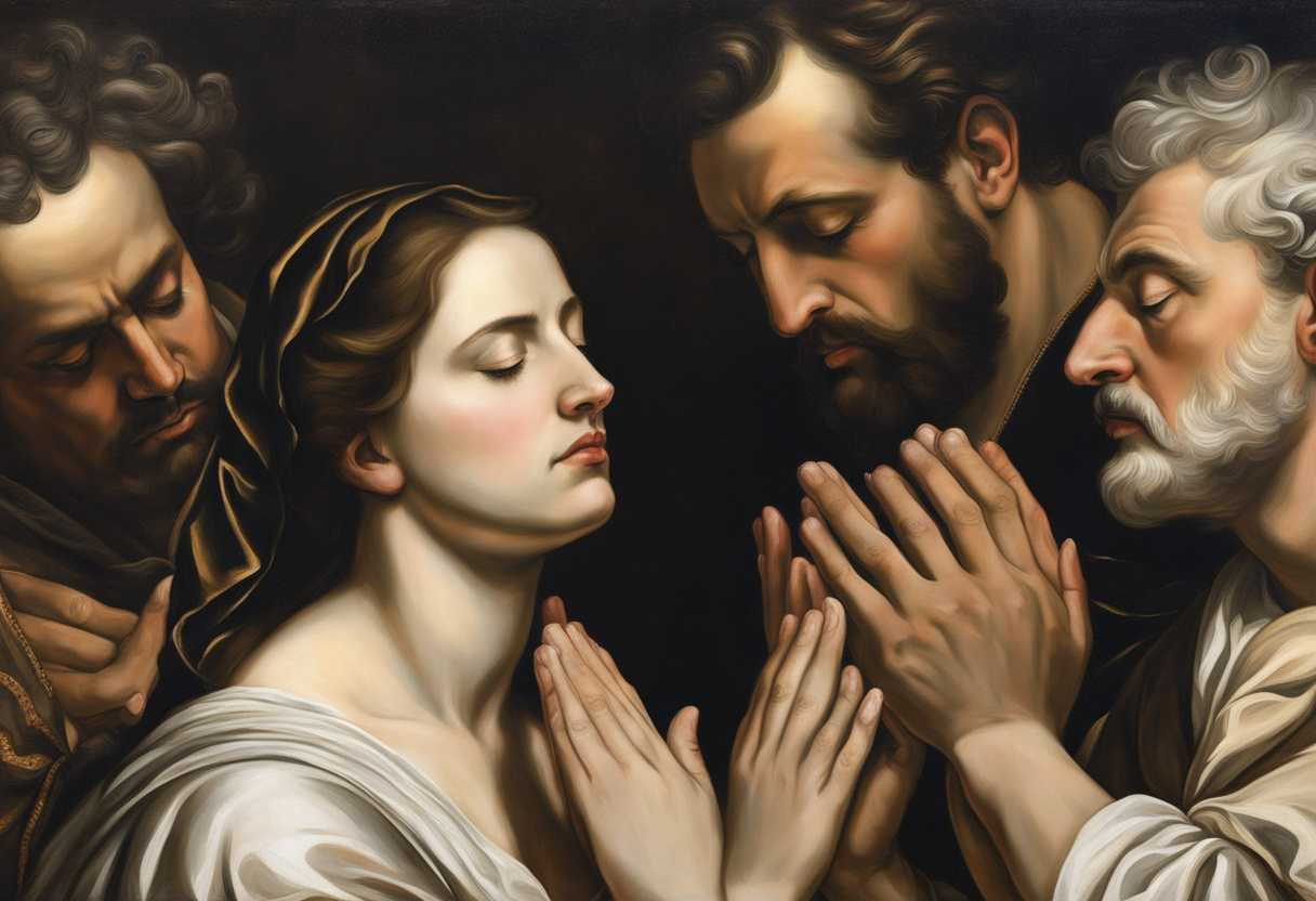 A-group-of-individuals-in-prayer-heads-bowed-hands-clasped-eyes-closed-united-in-support_cbmq