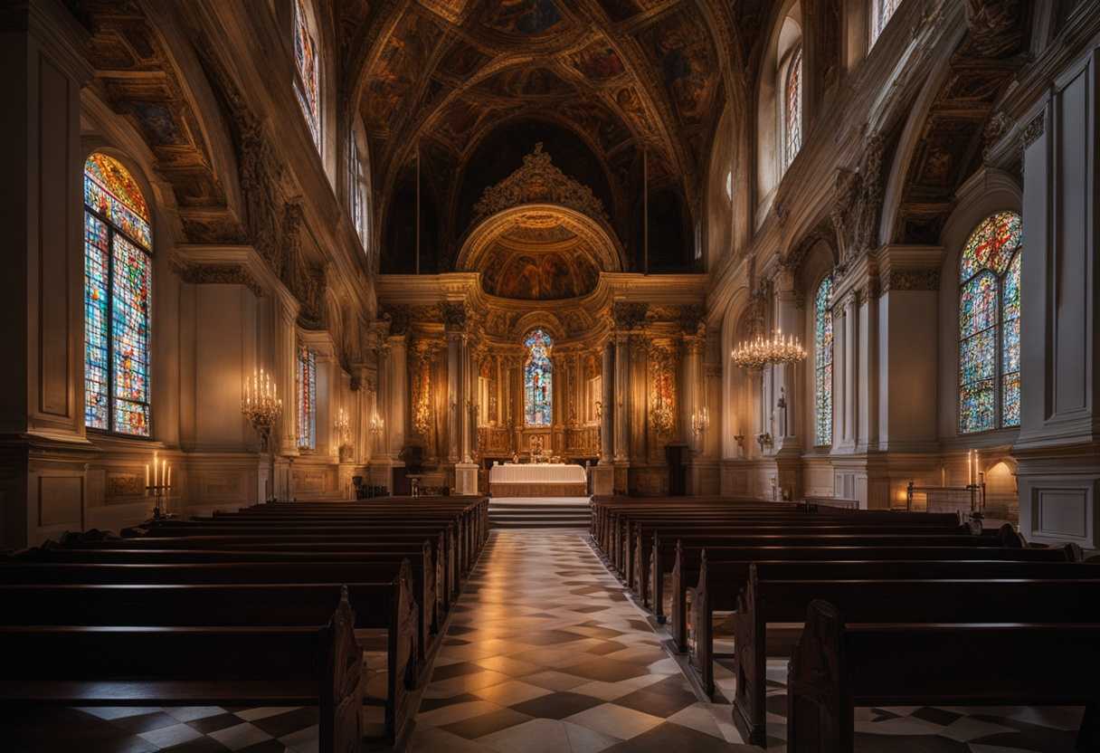 A-serene-chapel-with-individuals-praying-illuminated-by-stained-glass-and-flickering-candles_wtvy